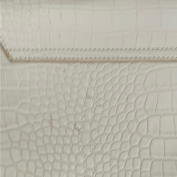 {Just Fab} Shoulder or Crossbody Croc-Embossed Handbag with Bamboo Handle - Picture 6 of 7